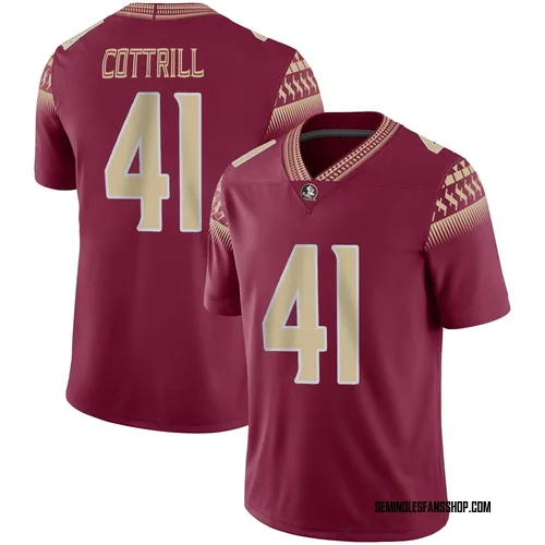 Men's Nike AJ Cottrill Florida State Seminoles Game Garnet Football Jersey