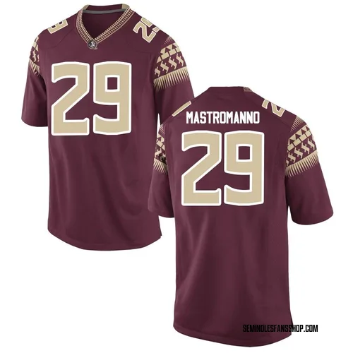 Men's Nike Alex Mastromanno Florida State Seminoles Game Garnet Football College Jersey