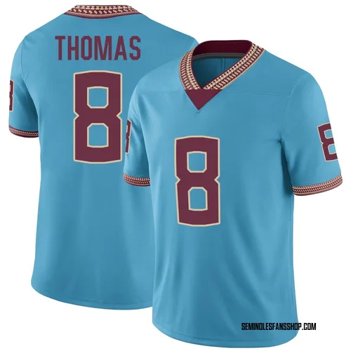 Men's Nike Azareye'h Thomas Florida State Seminoles Game Replica Turquoise Heritage Jersey