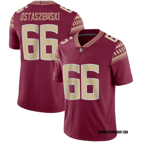 Men's Nike Ben Ostaszewski Florida State Seminoles Game Garnet Football Jersey