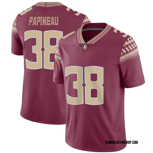 Men's Nike Cade Papineau Florida State Seminoles Limited Garnet Football Jersey