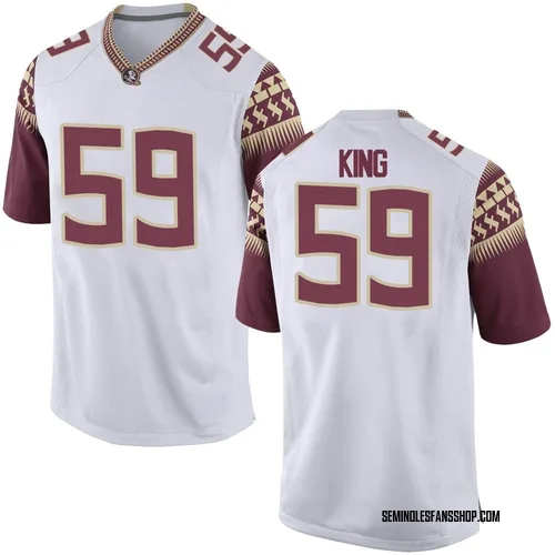 Men's Nike Colin King Florida State Seminoles Game White Football College Jersey