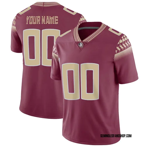 Men's Nike Custom Florida State Seminoles Limited Garnet Football Jersey