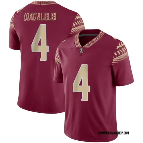 Men's Nike DJ Uiagalelei Florida State Seminoles Game Garnet Football Jersey