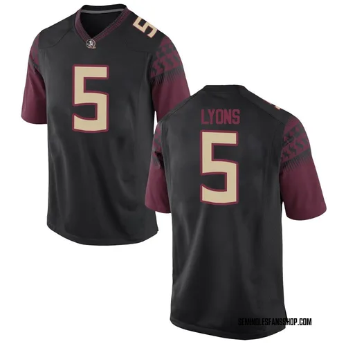 Men's Nike Daniel Lyons Florida State Seminoles Replica Black Football College Jersey