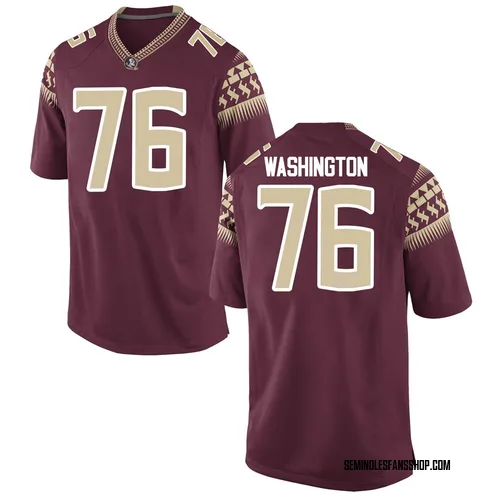 Men's Nike Darius Washington Florida State Seminoles Game Garnet Football College Jersey