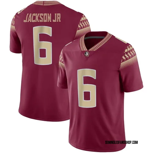 Men's Nike Darrell Jackson Jr. Florida State Seminoles Game Garnet Football Jersey