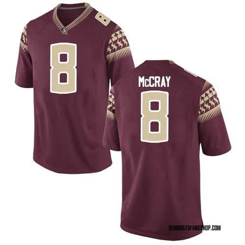 Men's Nike Deante McCray Florida State Seminoles Game Garnet Football College Jersey