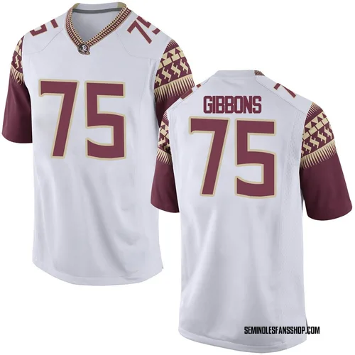 Men's Nike Dillan Gibbons Florida State Seminoles Game White Football College Jersey