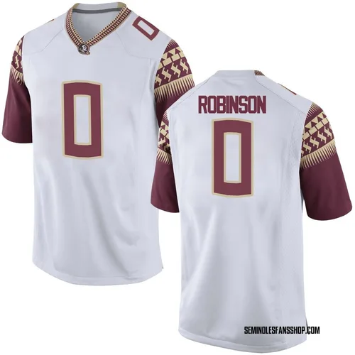 Men's Nike Duce Robinson Florida State Seminoles Replica White Football College Jersey