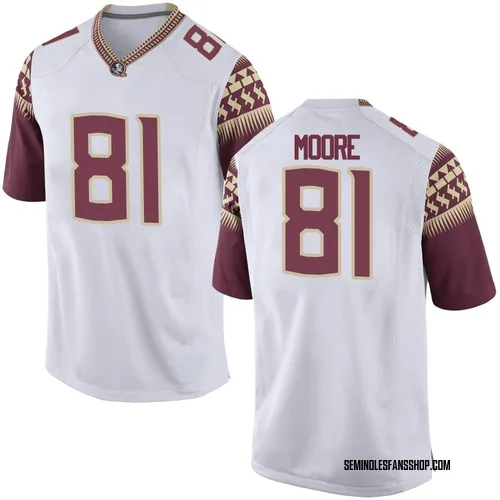 Men's Nike Elijah Moore Florida State Seminoles Replica White Football College Jersey