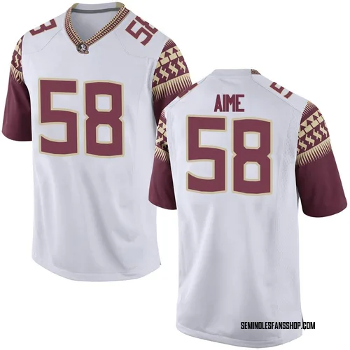 Men's Nike Emile Aime Florida State Seminoles Replica White Football College Jersey