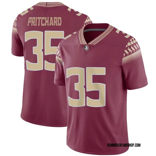 Men's Nike Ethan Pritchard Florida State Seminoles Limited Garnet Football Jersey