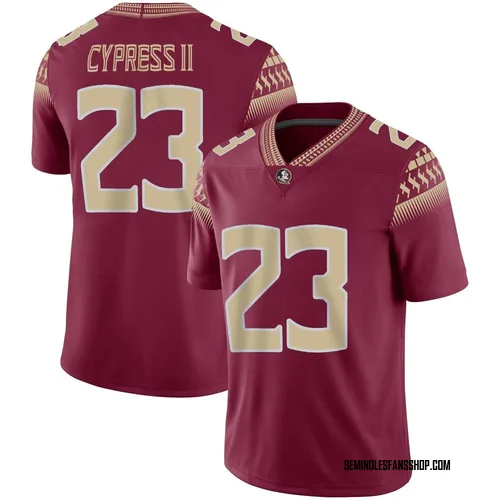 Men's Nike Fentrell Cypress II Florida State Seminoles Game Garnet Football Jersey