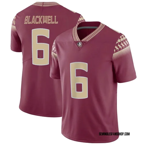 Men's Nike Gavin Blackwell Florida State Seminoles Limited Black Garnet Football Jersey