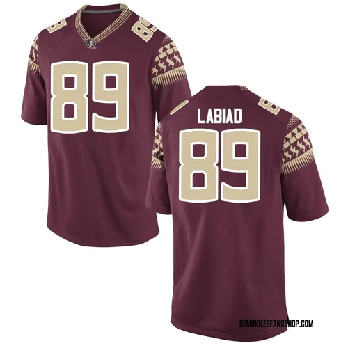Men's Nike Greyson Labiad Florida State Seminoles Replica Grey Garnet Football College Jersey