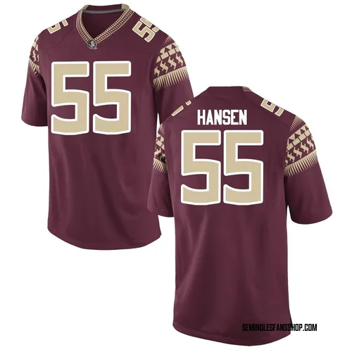 Men's Nike Gunnar Hansen Florida State Seminoles Game Garnet Football College Jersey