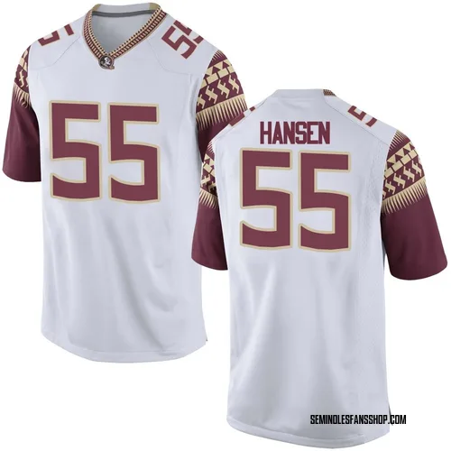 Men's Nike Gunnar Hansen Florida State Seminoles Replica White Football College Jersey
