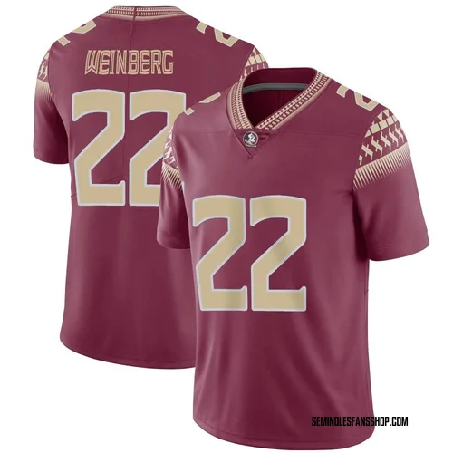 Men's Nike Jake Weinberg Florida State Seminoles Limited Garnet Football Jersey