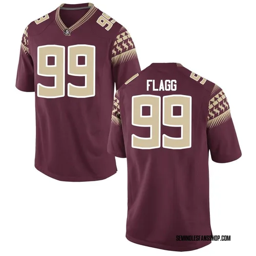 Men's Nike Jamorie Flagg Florida State Seminoles Game Garnet Football College Jersey