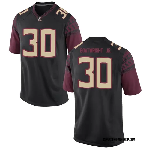 Men's Nike Jarvis Boatwright Jr. Florida State Seminoles Replica Black Football College Jersey