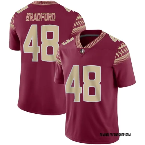 Men's Nike Jayden Bradford Florida State Seminoles Game Garnet Football Jersey