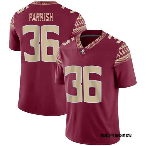 Men's Nike Jayden Parrish Florida State Seminoles Game Garnet Football Jersey