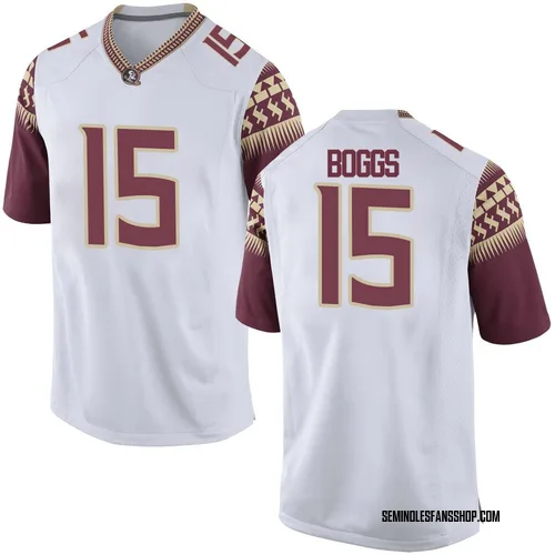 Men's Nike Jayvan Boggs Florida State Seminoles Replica White Football College Jersey