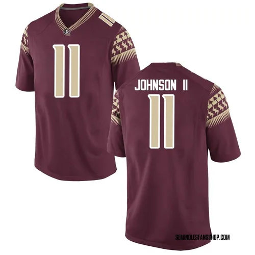 Men's Jermaine Johnson II Florida State Seminoles Replica Garnet Football College Jersey