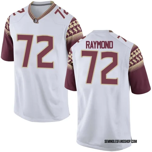 Men's Nike Josh Raymond Florida State Seminoles Game White Football College Jersey