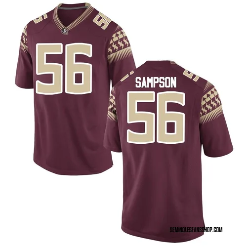Men's Nike KJ Sampson Florida State Seminoles Game Garnet Football College Jersey