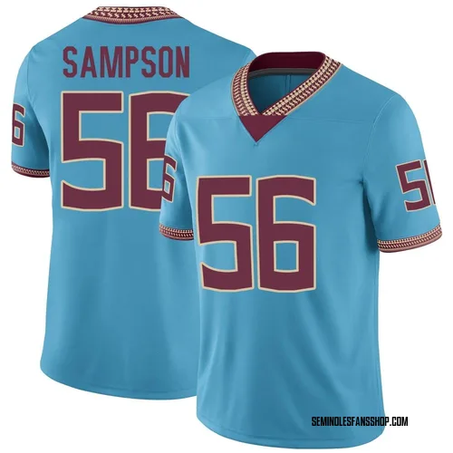 Men's Nike KJ Sampson Florida State Seminoles Game Replica Turquoise Heritage Jersey