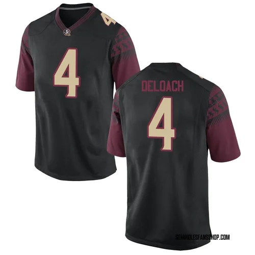 Men's Nike Kalen DeLoach Florida State Seminoles Replica Black Football College Jersey