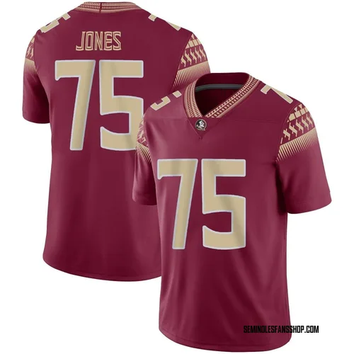 Men's Nike Keiondre Jones Florida State Seminoles Game Garnet Football Jersey