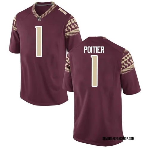 Men's Nike Kentron Poitier Florida State Seminoles Game Garnet Football College Jersey