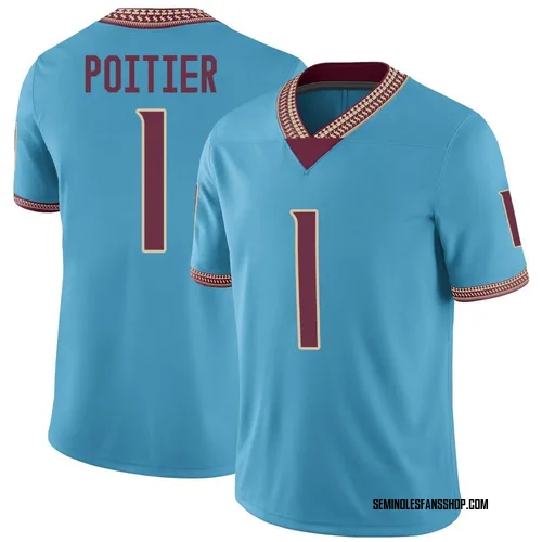 Men's Nike Kentron Poitier Florida State Seminoles Game Replica Turquoise Heritage Jersey