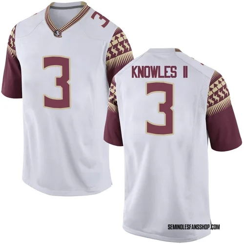 Men's Nike Kevin Knowles II Florida State Seminoles Replica White Football College Jersey