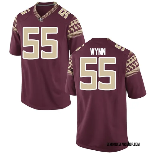 Men's Nike Kevin Wynn Florida State Seminoles Game Garnet Football College Jersey