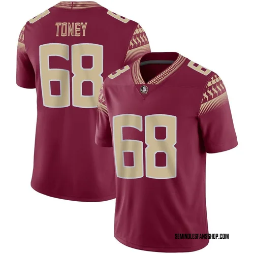 Men's Nike LaNard Toney Florida State Seminoles Game Garnet Football Jersey