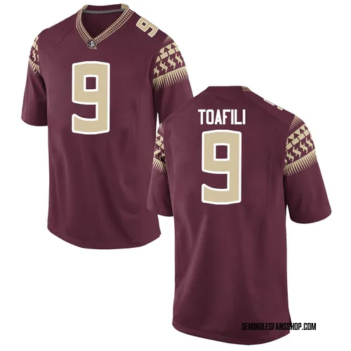 Men's Lawrance Toafili Florida State Seminoles Replica Garnet Football College Jersey