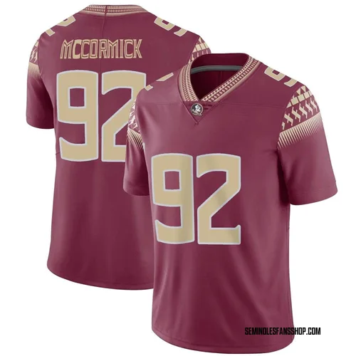 Men's Nike Liam McCormick Florida State Seminoles Limited Garnet Football Jersey