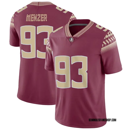 Men's Nike Malakai Menzer Florida State Seminoles Limited Garnet Football Jersey