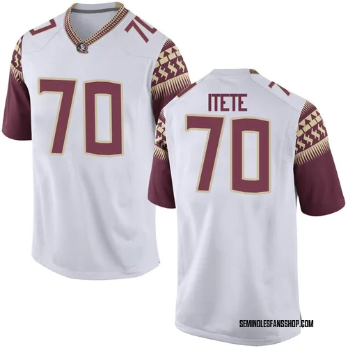 Men's Nike Manasse Itete Florida State Seminoles Replica White Football College Jersey