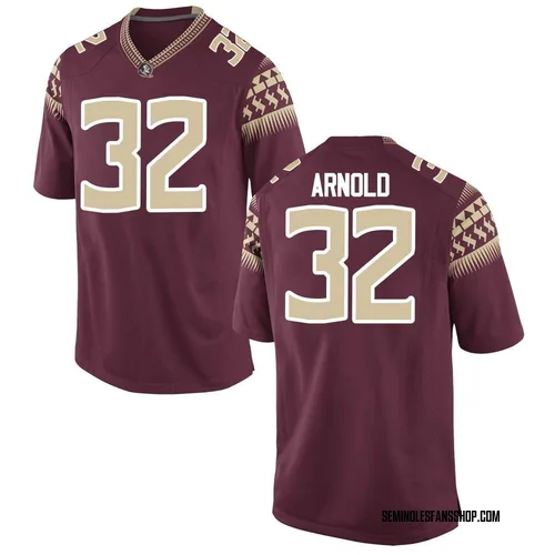 Men's Nike Mason Arnold Florida State Seminoles Game Garnet Football College Jersey