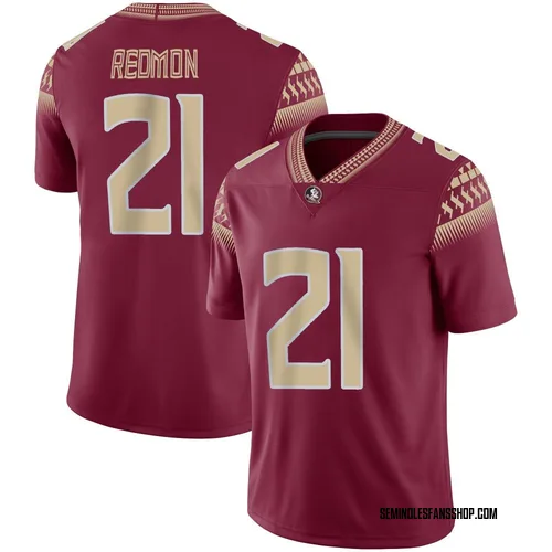 Men's Nike Max Redmon Florida State Seminoles Game Red Garnet Football Jersey