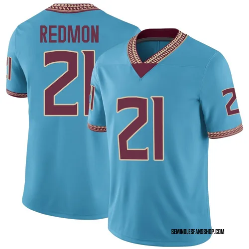 Men's Nike Max Redmon Florida State Seminoles Game Red Replica Turquoise Heritage Jersey