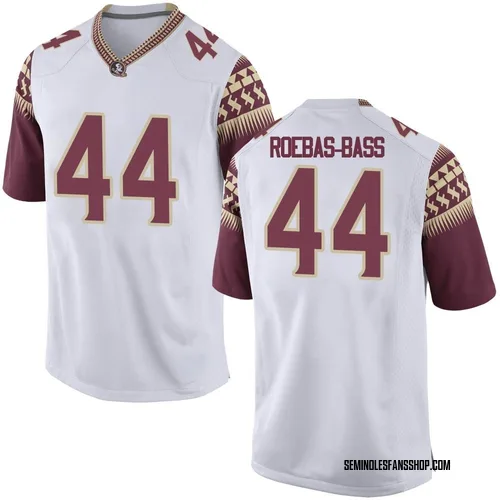 Men's Nike Nick Roebas-Bass Florida State Seminoles Replica White Football College Jersey