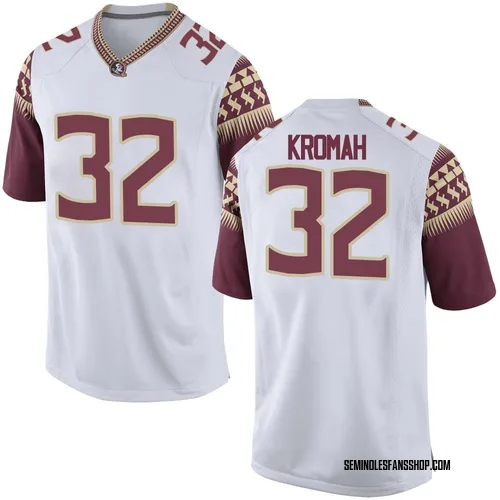 Men's Nike Ousmane Kromah Florida State Seminoles Game White Football College Jersey