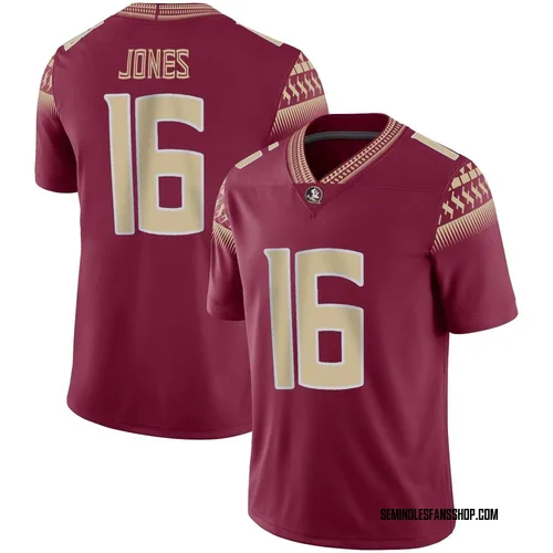 Men's Nike Quindarrius Jones Florida State Seminoles Game Garnet Football Jersey