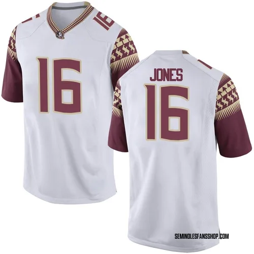 Men's Nike Quindarrius Jones Florida State Seminoles Replica White Football College Jersey